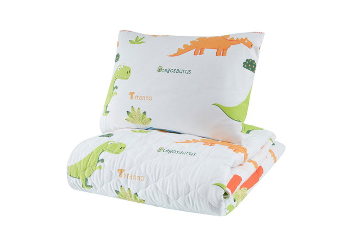 L'essentiel linge de maison Juego de colcha doble ranforce Dinolar - Blanco
